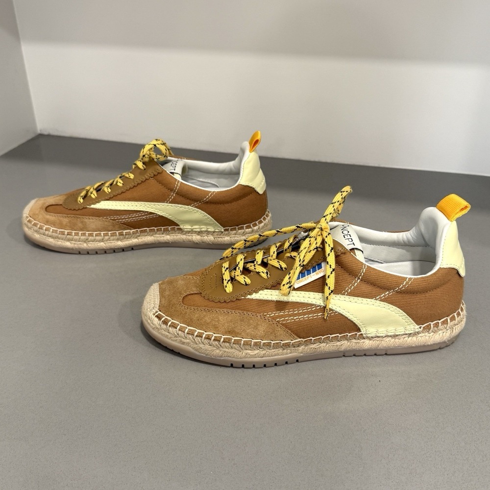 Oncept St Tropez Espadrille Sneakers 7.5 Ginger Retro Boho Comfort Leather